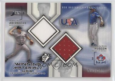 2002 SPx - Winning Materials USA Combos #USA-AH - Brent Abernathy, Orlando Hudson /150