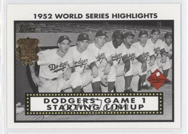 2002 Topps - 1952 World Series Highlights #52WS-1 - Pee Wee Reese, Duke Snider, Jackie Robinson, Roy Campanella, Gil Hodges, Billy Cox, Andy Pafko, Carl Furillo