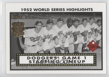 2002 Topps - 1952 World Series Highlights #52WS-1 - Pee Wee Reese, Duke Snider, Jackie Robinson, Roy Campanella, Gil Hodges, Billy Cox, Andy Pafko, Carl Furillo