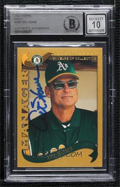 2002 Topps - [Base] - Gold #299 - Art Howe /2002 [BAS BGS Authentic]