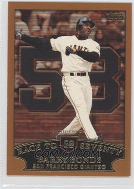2002 Topps - [Base] - Limited Edition #365.58 - Barry Bonds (Race to Seventy Home Run #58)