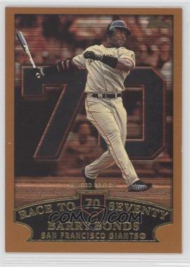 2002 Topps - [Base] - Limited Edition #365.70 - Barry Bonds (Race to Seventy Home Run #70)