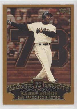 2002 Topps - [Base] - Limited Edition #365.73 - Barry Bonds (Race to Seventy Home Run #73)