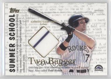 2002 Topps - Summer School Relics - Two Bagger #2B-TH - Todd Helton
