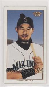 2002 Topps 206 - [Base] - Mini Black Polar Bear Back #360.1 - Ichiro Suzuki (White Jersey, Bat on Shoulder)