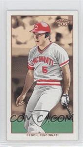 2002 Topps 206 - [Base] - Mini Black Tolstoi Back #158 - Johnny Bench