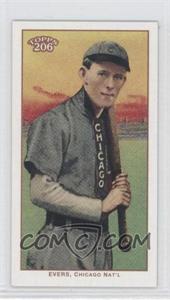 2002 Topps 206 - [Base] - Mini Black Tolstoi Back #174 - Johnny Evers