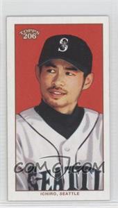 2002 Topps 206 - [Base] - Mini Carolina Brights Back #256.3 - Ichiro (White Jersey, Red Background)