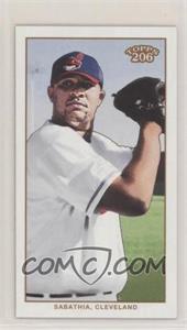 2002 Topps 206 - [Base] - Mini Carolina Brights Back #257.2 - C.C. Sabathia (White Jersey)