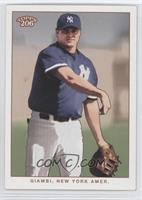 Jason Giambi (Blue Jersey, Throwing)