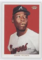 Hank Aaron (White Jersey, Red Background)