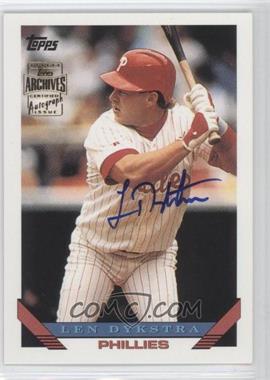 2002 Topps Archives - Autographs #TAA-LD - Lenny Dykstra