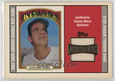 2002 Topps Archives - Uniform Relics #TUR-GP - Gaylord Perry