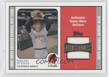 2002 Topps Archives - Uniform Relics #TUR-NR - Nolan Ryan