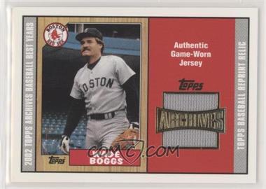 2002 Topps Archives - Uniform Relics #TUR-WB - Wade Boggs