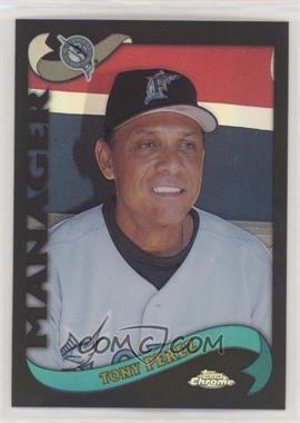 2002 Topps Chrome - [Base] - Black Refractor #303 - Tony Perez /50