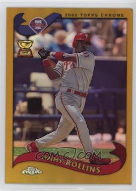 2002 Topps Chrome - [Base] - Gold Refractor #164 - Jimmy Rollins [EX to NM]
