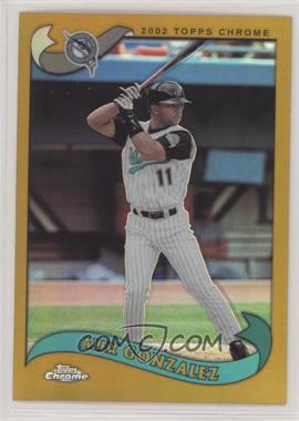 2002 Topps Chrome - [Base] - Gold Refractor #181 - Alex Gonzalez