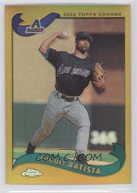2002 Topps Chrome - [Base] - Gold Refractor #374 - Miguel Batista