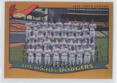 2002 Topps Chrome - [Base] - Gold Refractor #655 - Los Angeles Dodgers Team