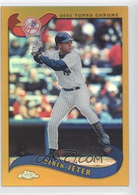 2002 Topps Chrome - [Base] - Gold Refractor #75 - Derek Jeter