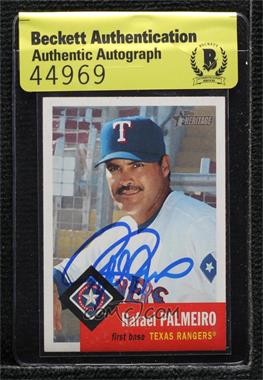 2002 Topps Heritage - [Base] #368 - Rafael Palmeiro [BAS Authentic]