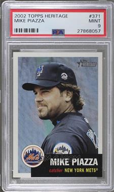 2002 Topps Heritage - [Base] #371 - Mike Piazza [PSA 9 MINT]