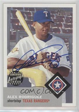 2002 Topps Heritage - Real One Autographs #RO-ARO - Alex Rodriguez