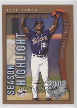 2002 Topps Opening Day - [Base] #163 - Rickey Henderson