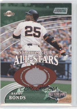 2002 Topps Stadium Club - All-Stars Relics #SCAS-BB - Barry Bonds /4800