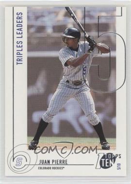 2002 Topps Ten - [Base] #26 - Juan Pierre