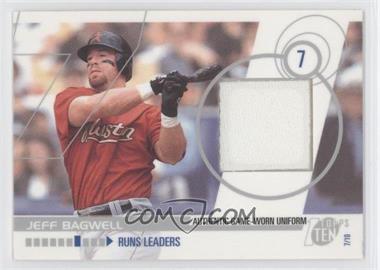 2002 Topps Ten - Relics #TTR-JBA - Jeff Bagwell