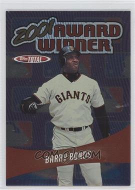 2002 Topps Total - Award Winners #AW28 - Barry Bonds