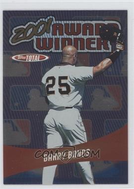 2002 Topps Total - Award Winners #AW3 - Barry Bonds