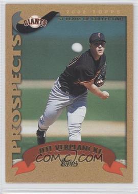 2002 Topps Traded - [Base] - Gold #T222 - Prospects - Jeff Verplancke /2002