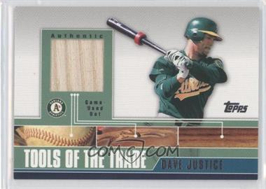 2002 Topps Traded - Tools of the Trade - Relics #TTRR-DJ - David Justice