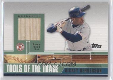 2002 Topps Traded - Tools of the Trade - Relics #TTRR-RHB - Rickey Henderson