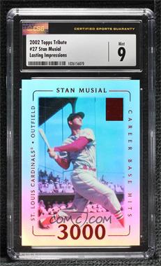 2002 Topps Tribute - [Base] - Lasting Impressions #27 - Stan Musial /63 [CSG 9 Mint]