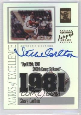 2002 Topps Tribute - Marks of Excellence Autographs #ME-SC - Steve Carlton