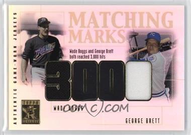 2002 Topps Tribute - Matching Marks #MM-BB - Wade Boggs, George Brett
