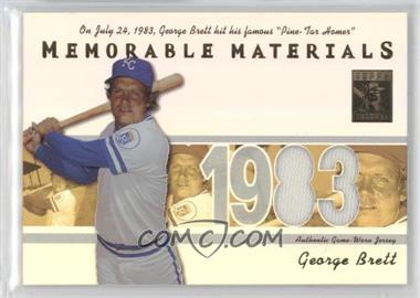 2002 Topps Tribute - Memorable Materials #MEM-GB - George Brett [EX to NM]