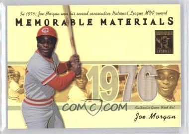 2002 Topps Tribute - Memorable Materials #MEM-JM - Joe Morgan