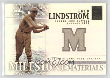 2002 Topps Tribute - Milestone Materials #MIM-FL - Fred Lindstrom