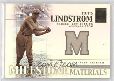 2002 Topps Tribute - Milestone Materials #MIM-FL - Fred Lindstrom