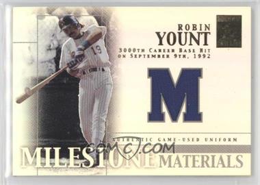2002 Topps Tribute - Milestone Materials #MIM-RY - Robin Yount