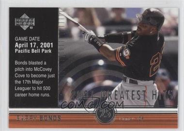 2002 Upper Deck - 2001's Greatest Hits #GH1 - Barry Bonds