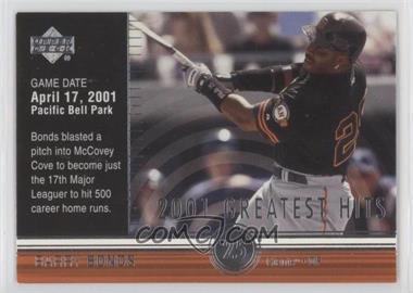 2002 Upper Deck - 2001's Greatest Hits #GH1 - Barry Bonds