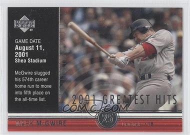 2002 Upper Deck - 2001's Greatest Hits #GH6 - Mark McGwire