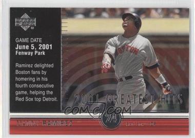 2002 Upper Deck - 2001's Greatest Hits #GH7 - Manny Ramirez