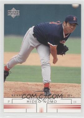 2002 Upper Deck - [Base] #492 - Season Highlights Checklist - Hideo Nomo